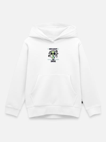 alien gaming zocken - Kinder Premium Organic Hoodie - Weiß