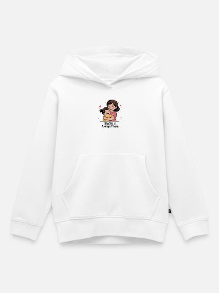 Zärtliche große Schwester-Umarmung - Kinder Premium Organic Hoodie - Weiß