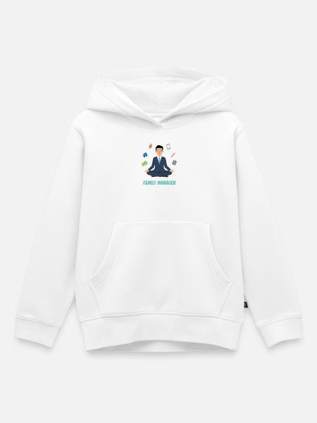 Familienmanager Balance - Kinder Premium Organic Hoodie - Weiß