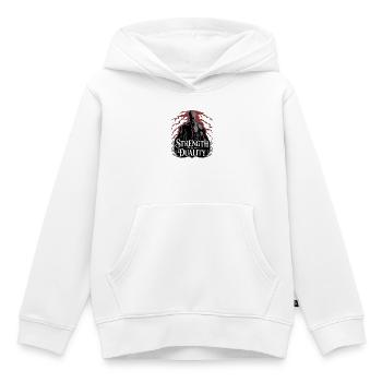 La force de la qualité - Sweat Premium à capuche enfant bio - blanc - Devant - AI Model Kid Female (0cm)