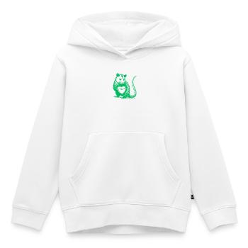 Absolument pas un opossum Cœur de la Saint-Valentin drôle - Sweat Premium à capuche enfant bio - blanc - Devant - AI Model Kid Female (0cm)