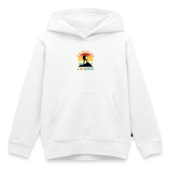 Rando Attitude: Not available, I hiked - Kids Premium Organic Hoodie - white - Front - AI Model Kid Female (0cm)