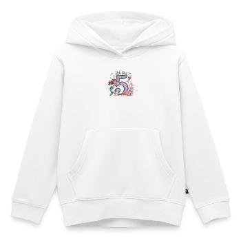 Je suis 5e anniversaire de la fille des 5 sirènes - Sweat Premium à capuche enfant bio - blanc - Devant - AI Model Kid Female (0cm)
