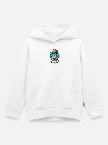 Schloss Rätsel Abenteuer - Kinder Premium Organic Hoodie - Weiß