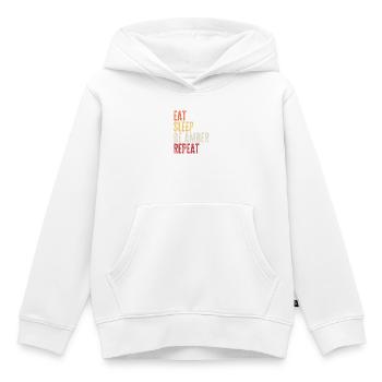 Eat Sleep Be Amber Repeat Retro Name - Kids Premium Organic Hoodie - white - Front - AI Model Kid Female (0cm)