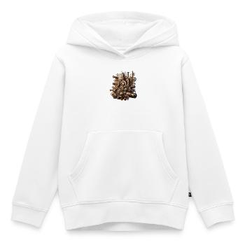 Steampunk Gearwerk Koloss - Kinder Premium Organic Hoodie - Weiß - Vorne - AI Model Kid Female (0cm)