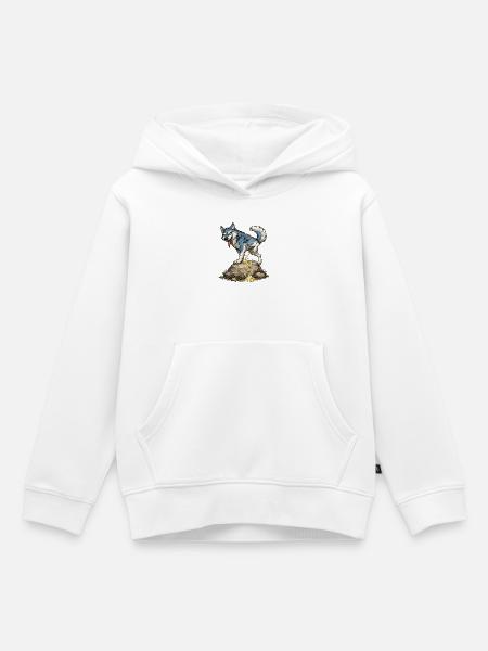 Wölfe - Kinder Premium Organic Hoodie - Weiß