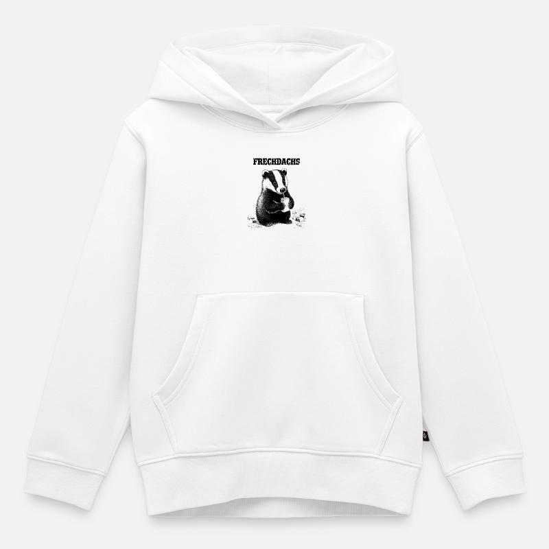 Frechdachs mit Trinkpäckchen - Kinder Premium Organic Hoodie - Weiß