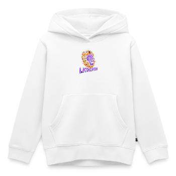 Safari Afrique Faune du Serengeti Lion d’Halloween - Sweat Premium à capuche enfant bio - blanc - Devant - AI Model Kid Female (0cm)