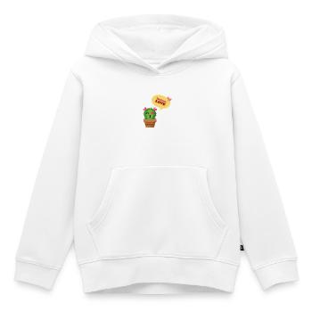 Cute Cactus Sending Love - Kinder Premium Organic Hoodie - Weiß - Vorne - AI Model Kid Female (0cm)
