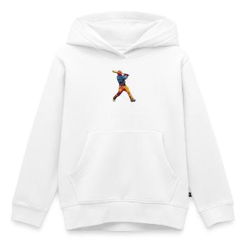 Baseballschlag - Kinder Premium Organic Hoodie - Weiß - Vorne - AI Model Kid Female (0cm)