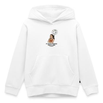 Bouldern wie Schach – Kopf schlägt Kraft - Kinder Premium Organic Hoodie - Weiß - Vorne - AI Model Kid Female (0cm)