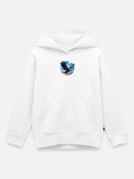 Geier - Kinder Premium Organic Hoodie - Weiß