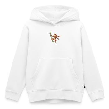 Affe Lianen-Springen - Kinder Premium Organic Hoodie - Weiß - Vorne - AI Model Kid Female (0cm)