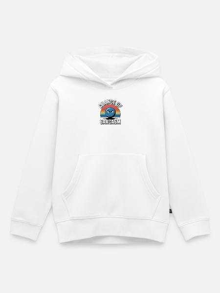 Chance of Sarcasm - Retro Grinsen - Kinder Premium Organic Hoodie - Weiß