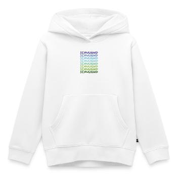 Élève scolaire Élève Élève de première année - Sweat Premium à capuche enfant bio - blanc - Devant - AI Model Kid Female (0cm)
