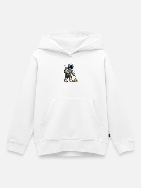 Astronauten-Ei Erkundung - Kinder Premium Organic Hoodie - Weiß