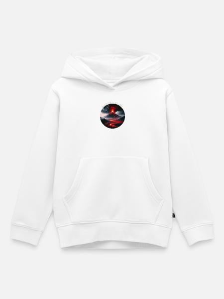 Vulkan und Lava: Naturgewalt - Kinder Premium Organic Hoodie - Weiß