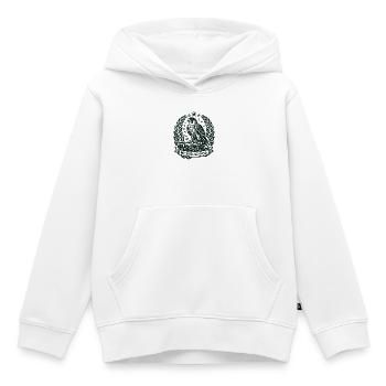 Mon oiseau, lien fort | Fauconnerie Oiseau de proie - Sweat Premium à capuche enfant bio - blanc - Devant - AI Model Kid Female (0cm)