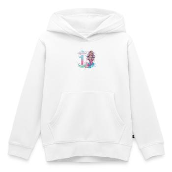 Sirène 1er anniversaire 1 année - Sweat Premium à capuche enfant bio - blanc - Devant - AI Model Kid Female (0cm)