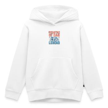 Ergothérapeute pédiatrique Papa L’idole Le thérapeute pédiatrique - Sweat Premium à capuche enfant bio - blanc - Devant - AI Model Kid Female (0cm)