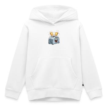 Grille-pain joyeux avec toast sautant - Sweat Premium à capuche enfant bio - blanc - Devant - AI Model Kid Female (0cm)