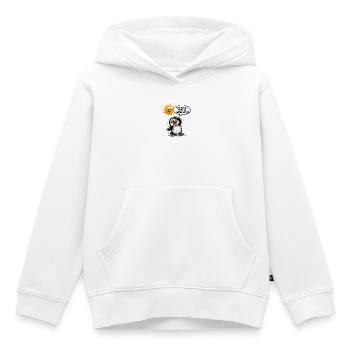Hitze Spruch Pinguin Geschenk Humor - Kinder Premium Organic Hoodie - Weiß - Vorne - AI Model Kid Female (0cm)
