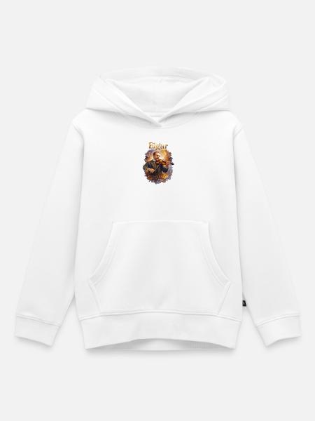 Elgar Violine im Sturm - Kinder Premium Organic Hoodie - Weiß