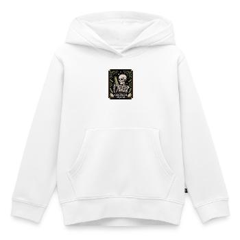 Le croquant squelette d’oracle avec humour concombre - Sweat Premium à capuche enfant bio - blanc - Devant - AI Model Kid Female (0cm)
