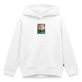 Fleurs traditionnelles de cerisier japonais - Sweat Premium à capuche enfant bio - blanc - Devant - AI Model Kid Female (0cm)
