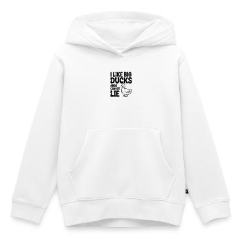 J’aime les gros canards et je ne peux pas mentir - Sweat Premium à capuche enfant bio - blanc - Devant - AI Model Kid Female (0cm)