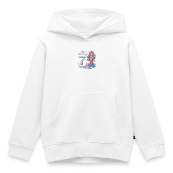Meerjungfrau 7. Geburtstag 7 Jahre - Kinder Premium Organic Hoodie - Weiß - Vorne - AI Model Kid Female (0cm)