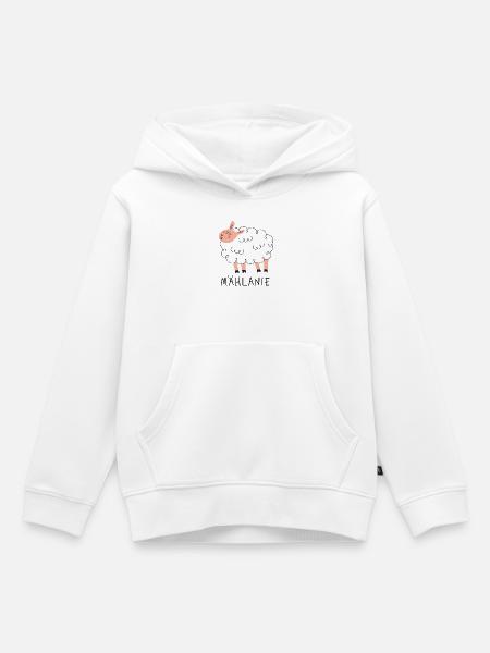 Kuscheliges Wolkenschaf - Kinder Premium Organic Hoodie - Weiß