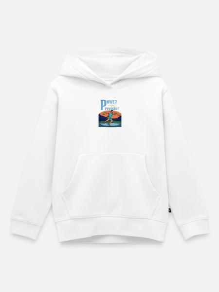 Power trifft Präzision – Discuswurf - Kinder Premium Organic Hoodie - Weiß