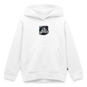 Ich bin in meinem Büro - Kinder Premium Organic Hoodie - Weiß - Vorne - AI Model Kid Female (0cm)