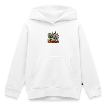 Pixel Generation Konsole - Kinder Premium Organic Hoodie - Weiß - Vorne - AI Model Kid Female (0cm)