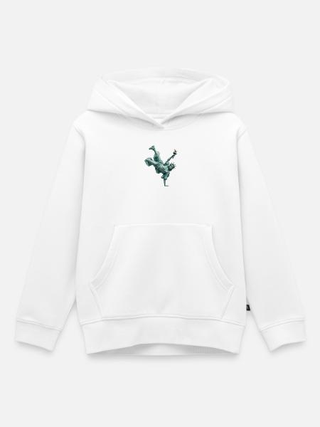 Freiheitsstatue Breakdancing - Kinder Premium Organic Hoodie - Weiß