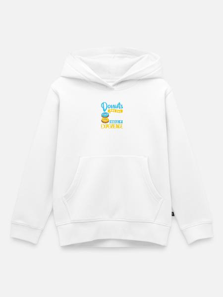 Donut Fastfood - Kinder Premium Organic Hoodie - Weiß