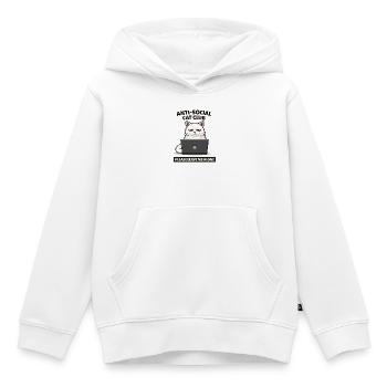 Antisozialer Katzenclub: Lass mich in Ruhe - Kinder Premium Organic Hoodie - Weiß - Vorne - AI Model Kid Female (0cm)