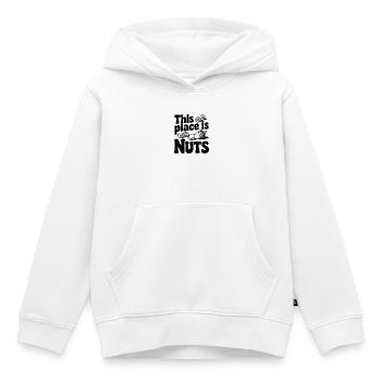 Cet endroit est dingue - Sweat Premium à capuche enfant bio - blanc - Devant - AI Model Kid Female (0cm)