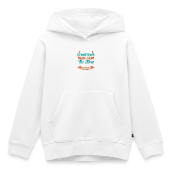 Constructeur de plaques de plâtre Installateur de plaques de plâtre - Sweat Premium à capuche enfant bio - blanc - Devant - AI Model Kid Female (0cm)