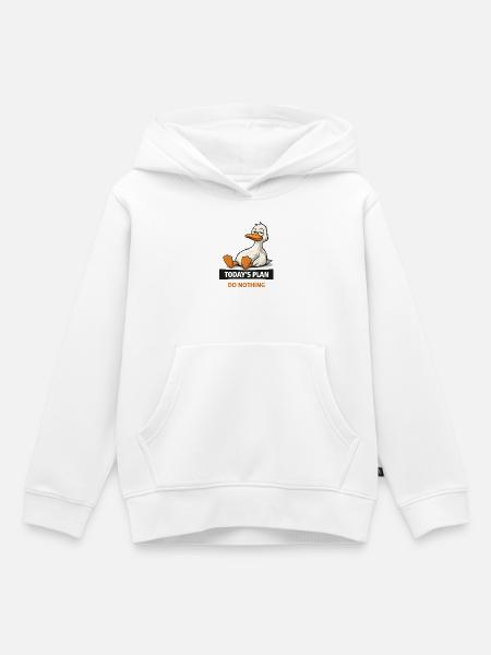 Der heutige Plan: Nichts Ducken - Kinder Premium Organic Hoodie - Weiß
