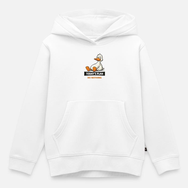 Der heutige Plan: Nichts Ducken - Kinder Premium Organic Hoodie - Weiß