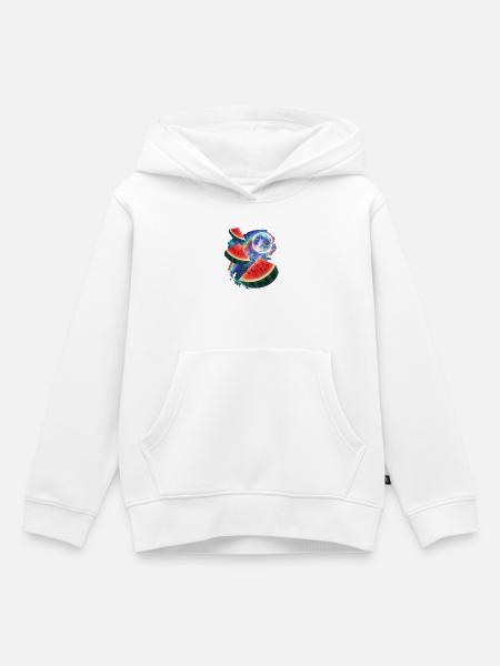 Weltraummelone Neon Kosmos - Kinder Premium Organic Hoodie - Weiß