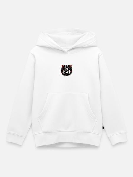 he is risen - Kinder Premium Organic Hoodie - Weiß