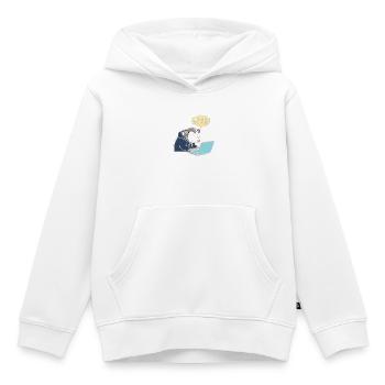 Ratte am Laptop: Was tu ich? - Kinder Premium Organic Hoodie - Weiß - Vorne - AI Model Kid Female (0cm)