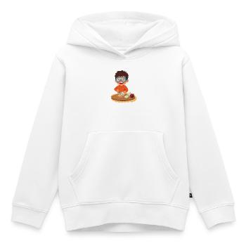 Kind Schneidet Zwieblen Smart - Kinder Premium Organic Hoodie - Weiß - Vorne - AI Model Kid Female (0cm)
