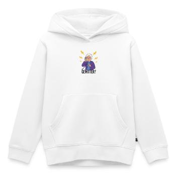 Gewitter-Alarm: Omi am Telefon - Kinder Premium Organic Hoodie - Weiß - Vorne - AI Model Kid Female (0cm)