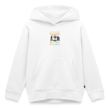 Penseurs peignant des miniatures - Sweat Premium à capuche enfant bio - blanc - Devant - AI Model Kid Female (0cm)