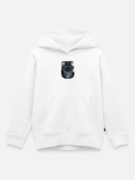 Zwei Monde German Sheperd - Kinder Premium Organic Hoodie - Weiß